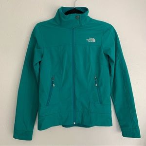 The North Face Teal Fleece Lined Windbreaker Jacket Retro 90s Size XSmall